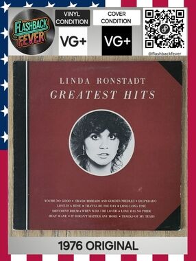LINDA RONSTADT•Greatest Hits•1976 US (#7E-1092) Santa Maria Pressing